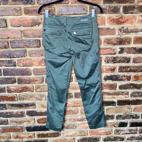 Level99 Woodland Green Skinny Leg Utility Cropped Pants Women's Size 26 - Picture 5 of 9